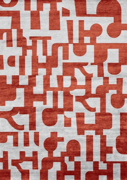 typographic modern area rug designer carpet